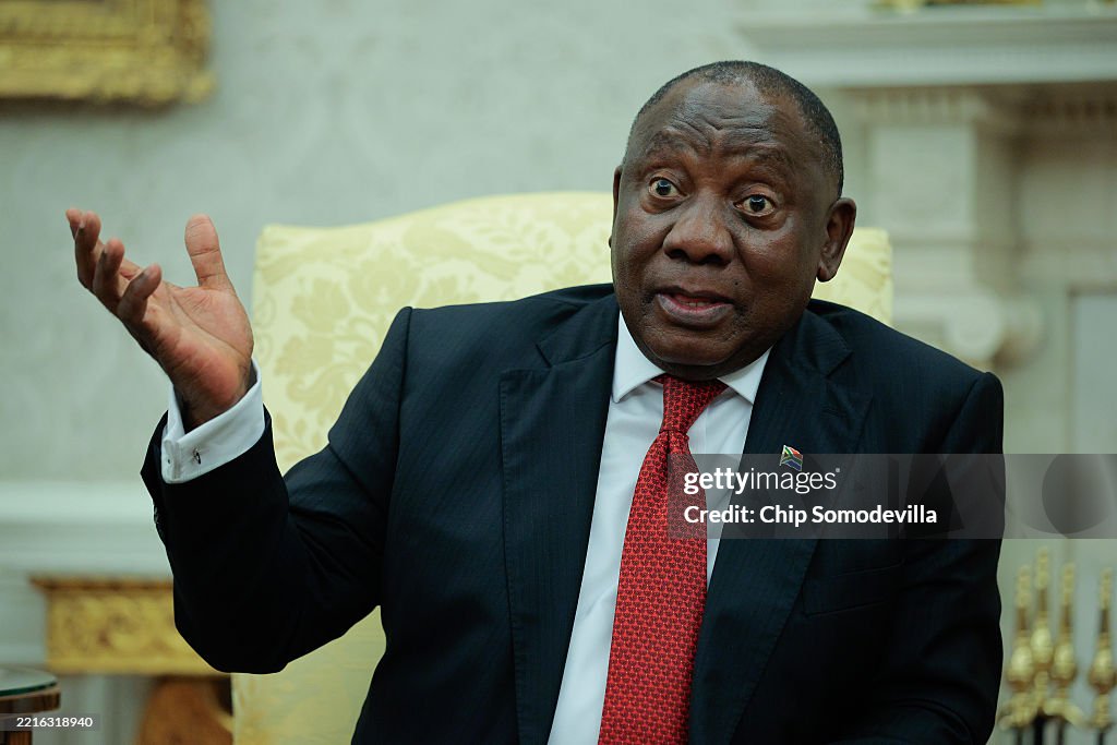 President Trump Meets With South African President Cyril Ramaphosa At The White House